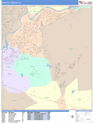 Rancho Cordova Digital Map Color Cast Style